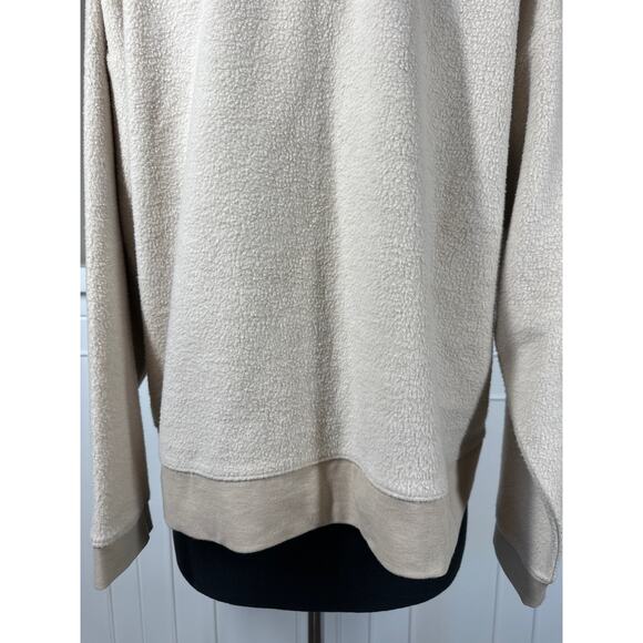 Madewell Resourced Brushed Side Button Oversized Relaxed Fit Sweatshirt Tan M - Picture 12 of 13